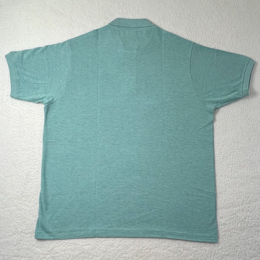 LACOSTE Logo Polo Shirt 100% Cotton‎ Light Turquoise Men's US Size 2XL VTG NWT - Picture 2 of 15